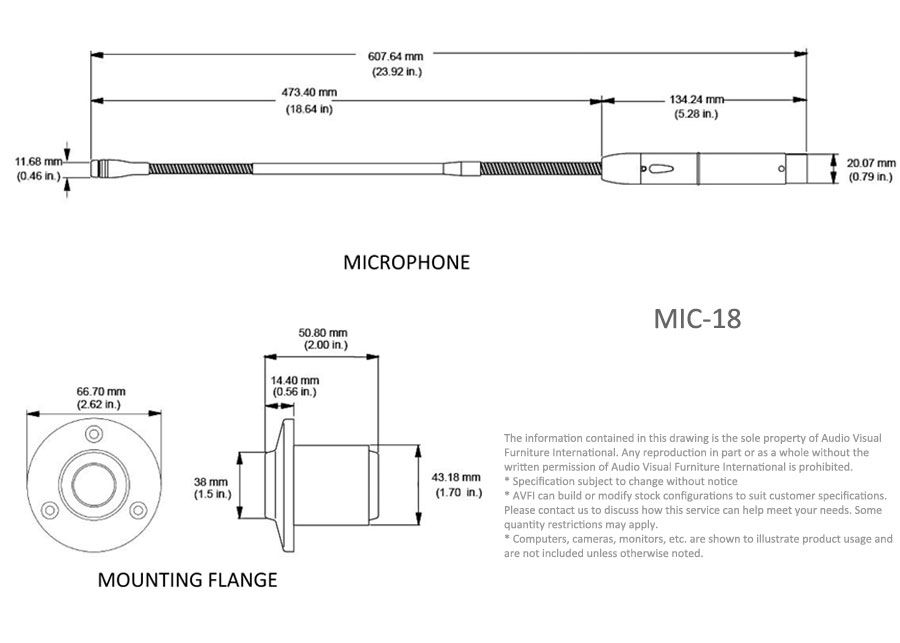 Micro cổ ngỗng Shure MX418/C